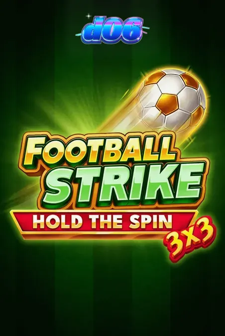 Tampilan visual slot 3x3 Football Strike dengan elemen sepak bola dan mesin slot klasik