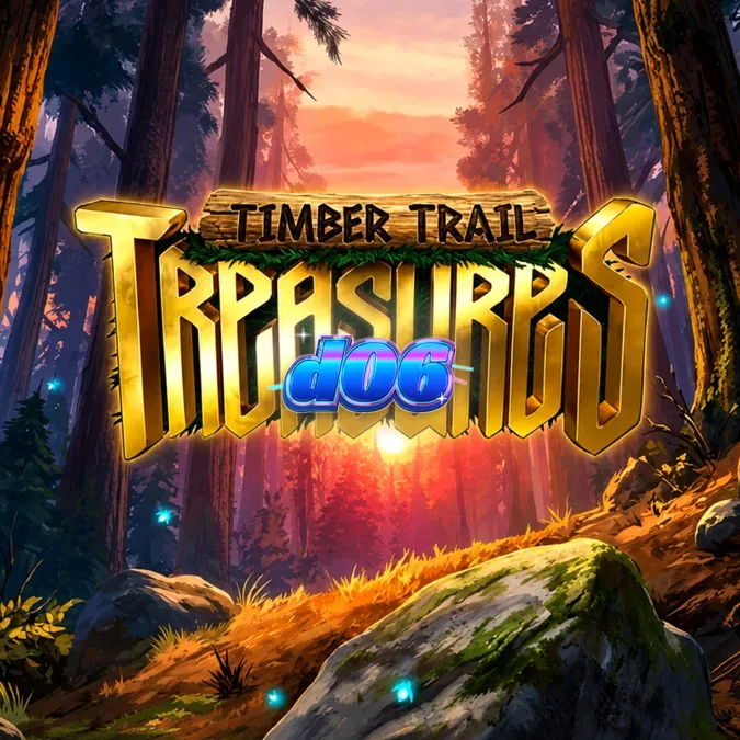 Tampilan visual slot Timber Trail Treasures dengan tema hutan yang hangat